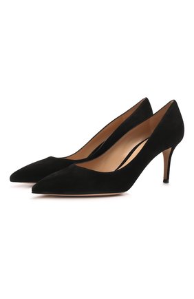 Женские замшевые туфли gianvito 70 GIANVITO ROSSI черного цвета по цене 49450 руб., арт. G26770.70RIC.CAMNER0 | Фото 1 Женские замшевые туфли gianvito 70 GIANVITO ROSSI черного цвета, арт. G26770.70RIC.CAMNER0 | Фото 1
