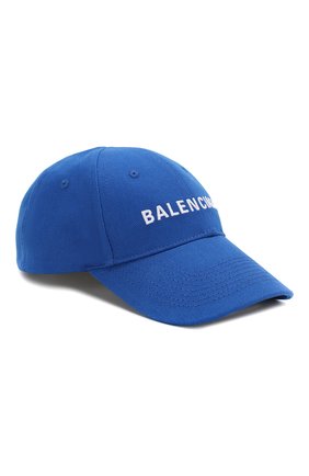 Женская хлопковая бейсболка BALENCIAGA синего цвета по цене 23300 руб., арт. 590758/310B2 | Фото 1 Женская хлопковая бейсболка BALENCIAGA синего цвета, арт. 590758/310B2 | Фото 1