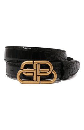 Женский кожаный ремень BALENCIAGA черного цвета по цене 29650 руб., арт. 581690/1LR04 | Фото 1 Женский кожаный ремень BALENCIAGA черного цвета, арт. 581690/1LR04 | Фото 1