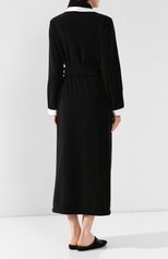 Женский халат с поясом RITRATTI MILANO черно-белого цвета, арт. 70709 | Фото 4 (Материал внешний: Синтетический материал)