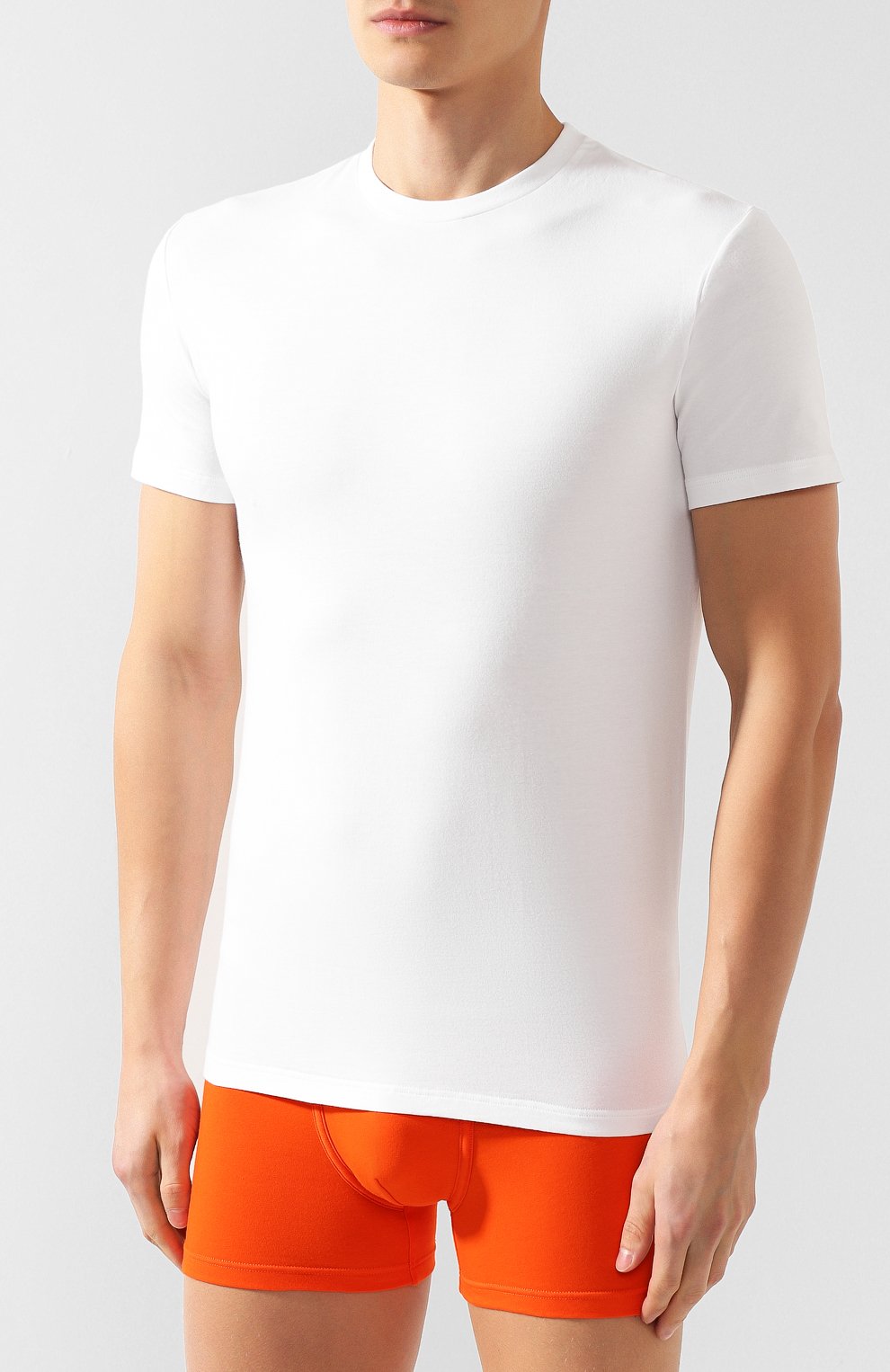 Мужская хлопковая футболка DSQUARED2 белого цвета, арт. D9M202450 | Фото 3 (Кросс-КТ: домашняя одежда; Рукава: Короткие; Длина (для топов): Стандартные; Материал внешний: Хлопок; Мужское Кросс-КТ: Футболка-белье)