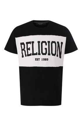 Мужская хлопковая футболка RELIGION черного цвета по цене 4485 руб., арт. 39BETG95 | Фото 1 Мужская хлопковая футболка RELIGION черного цвета, арт. 39BETG95 | Фото 1
