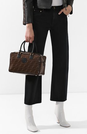 Женская сумка boston small FENDI черного цвета по цене 165000 руб., арт. 8BL143 A5K4 | Фото 2 Женская сумка boston small FENDI черного цвета, арт. 8BL143 A5K4 | Фото 2