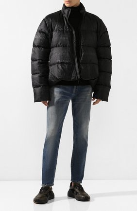 Мужские кожаные кроссовки BOTTEGA VENETA хаки цвета по цене 59950 руб., арт. 565646/VJE21 | Фото 2 Мужские кожаные кроссовки BOTTEGA VENETA хаки цвета, арт. 565646/VJE21 | Фото 2