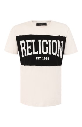 Мужская хлопковая футболка RELIGION белого цвета по цене 4485 руб., арт. 39BETG95 | Фото 1 Мужская хлопковая футболка RELIGION белого цвета, арт. 39BETG95 | Фото 1