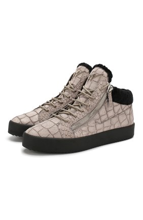 Мужские кожаные кеды cole GIUSEPPE ZANOTTI DESIGN серого цвета по цене 52400 руб., арт. RU80023/010 | Фото 1 Мужские кожаные кеды cole GIUSEPPE ZANOTTI DESIGN серого цвета, арт. RU80023/010 | Фото 1