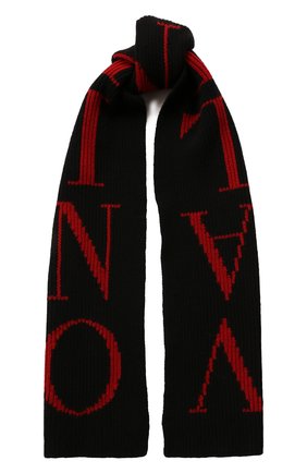 Мужской шарф из смеси шерсти и кашемира VALENTINO черного цвета по цене 34550 руб., арт. SY0ET00C/SZL | Фото 1 Мужской шарф из смеси шерсти и кашемира VALENTINO черного цвета, арт. SY0ET00C/SZL | Фото 1