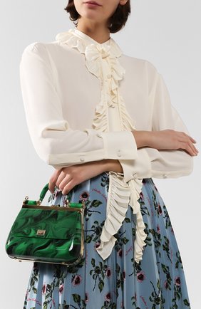 Женский сумка sicily box DOLCE & GABBANA зеленого цвета по цене 310000 руб., арт. BB6680/AJ165 | Фото 2 Женский сумка sicily box DOLCE & GABBANA зеленого цвета, арт. BB6680/AJ165 | Фото 2