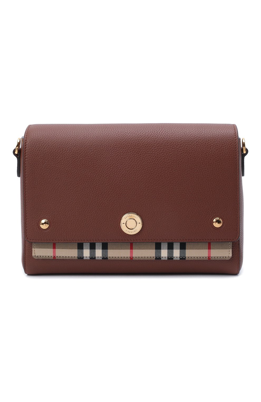 Женская сумка note medium BURBERRY коричневого цвета, арт. 8021111 | Фото 1 (Сумки-технические: Сумки через плечо; Размер: medium; Материал: Натуральная кожа; Ремень/цепочка: На ремешке)