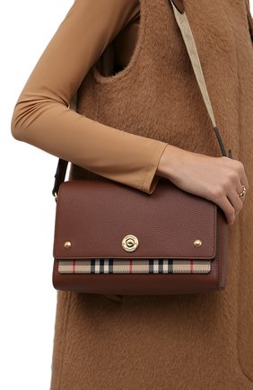 Женская сумка note medium BURBERRY коричневого цвета по цене 72600 руб., арт. 8021111 | Фото 2 Женская сумка note medium BURBERRY коричневого цвета, арт. 8021111 | Фото 2