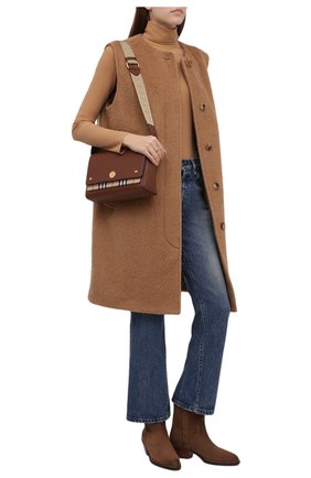 Женская сумка note medium BURBERRY коричневого цвета по цене 105000 руб., арт. 8021111 | Фото 3 Женская сумка note medium BURBERRY коричневого цвета, арт. 8021111 | Фото 3 (Сумки-технические: Сумки через плечо; Размер: medium; Материал: Натуральная кожа; Ремень/цепочка: На ремешке)