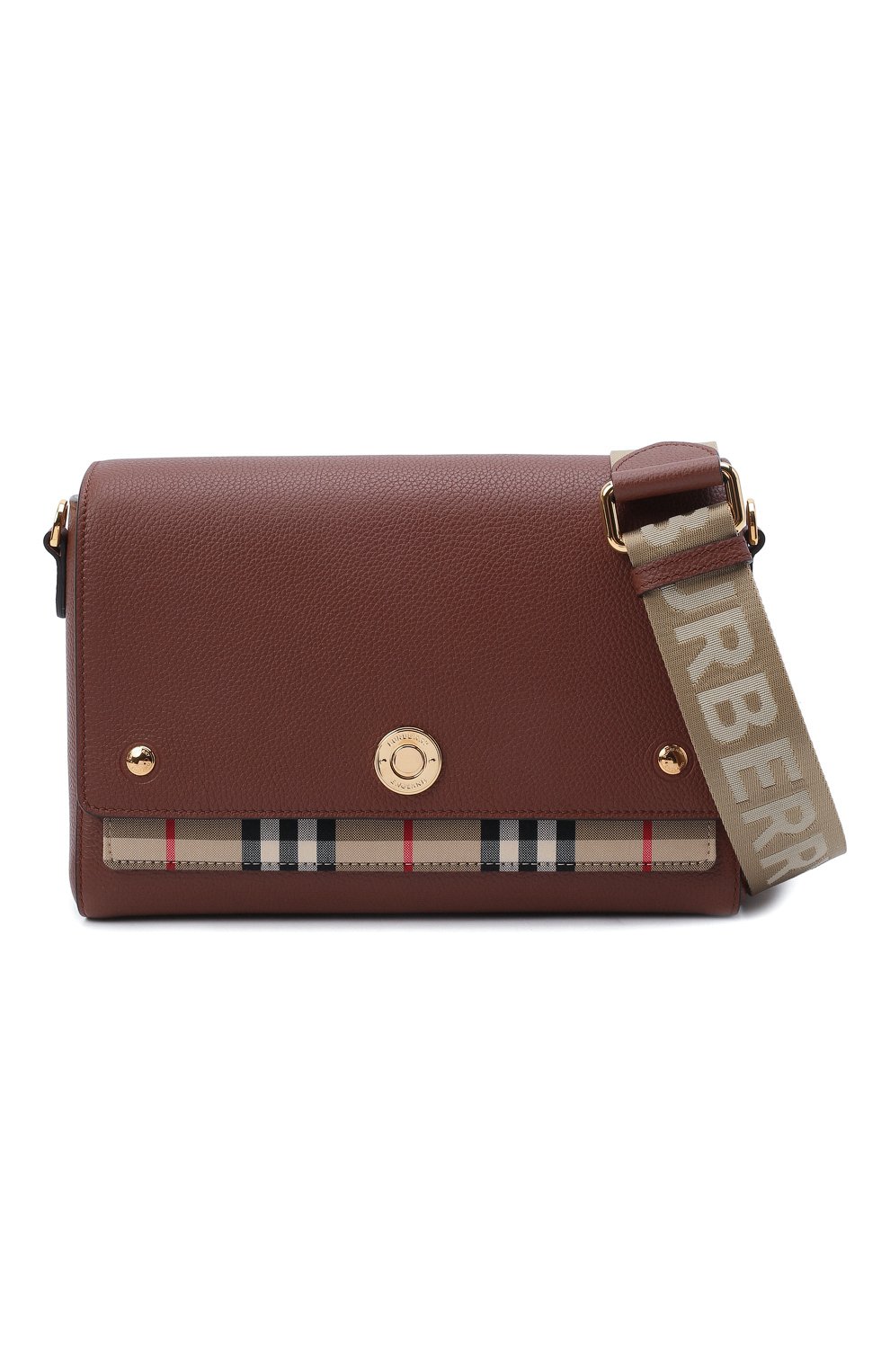 Женская сумка note medium BURBERRY коричневого цвета по цене 105000 руб., арт. 8021111 | Фото 6 Женская сумка note medium BURBERRY коричневого цвета, арт. 8021111 | Фото 6 (Сумки-технические: Сумки через плечо; Размер: medium; Материал: Натуральная кожа; Ремень/цепочка: На ремешке)