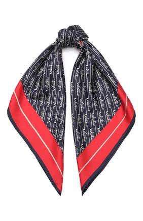 Женский шелковый платок valentino garavani VALENTINO синего цвета по цене 29750 руб., арт. TW2EI114/SWF | Фото 1 Женский шелковый платок valentino garavani VALENTINO синего цвета, арт. TW2EI114/SWF | Фото 1