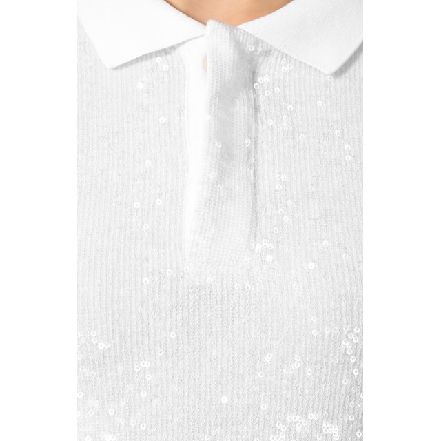 Поло с пайетками Polo Ralph Lauren 211763511, цвет белый, размер 42 - фото 5