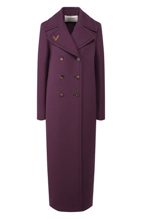 Женское шерстяное пальто VALENTINO фиолетового цвета по цене 340000 руб., арт. TB3CA4G5545 | Фото 1 Женское шерстяное пальто VALENTINO фиолетового цвета, арт. TB3CA4G5545 | Фото 1
