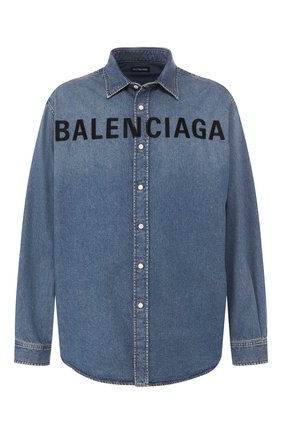 Мужская джинсовая рубашка BALENCIAGA синего цвета по цене 55100 руб., арт. 600280/TYE24 | Фото 1 Мужская джинсовая рубашка BALENCIAGA синего цвета, арт. 600280/TYE24 | Фото 1
