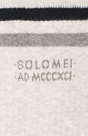Мужские хлопковые носки BRUNELLO CUCINELLI светло-серого цвета по цене 12600 руб., арт. MCS93531 | Фото 2 Мужские хлопковые носки BRUNELLO CUCINELLI светло-серого цвета, арт. MCS93531 | Фото 2
