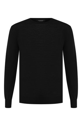Мужской шерстяной джемпер ERMENEGILDO ZEGNA черного цвета по цене 57300 руб., арт. URM00/110 | Фото 1 Мужской шерстяной джемпер ERMENEGILDO ZEGNA черного цвета, арт. URM00/110 | Фото 1