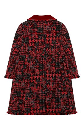 Детское двубортное пальто DOLCE & GABBANA красного цвета по цене 71650 руб., арт. L53C48/FMMFJ/2-6 | Фото 2 Детское двубортное пальто DOLCE & GABBANA красного цвета, арт. L53C48/FMMFJ/2-6 | Фото 2