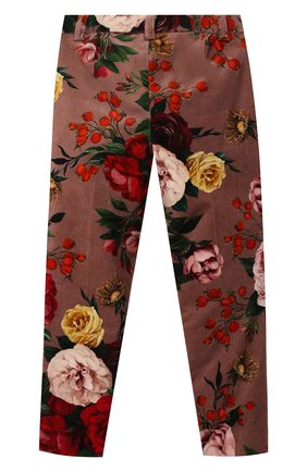 Детского хлопковые брюки DOLCE & GABBANA розового цвета по цене 19100 руб., арт. L52P58/FSWBS/2-6 | Фото 2 Детского хлопковые брюки DOLCE & GABBANA розового цвета, арт. L52P58/FSWBS/2-6 | Фото 2