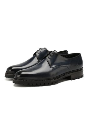 Мужские кожаные дерби SANTONI синего цвета по цене 193000 руб., арт. MLSH16103CL1YVVDU32 | Фото 1 Мужские кожаные дерби SANTONI синего цвета, арт. MLSH16103CL1YVVDU32 | Фото 1 (Материал утеплителя: Натуральный мех; Стили: Классический; Материал внешний: Кожа; Длина стельки: 27,6, 25,1, 25,5, 25,9, 26,4, 26,8)