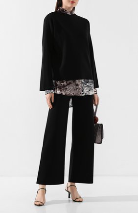 Женская шерстяной пуловер MANSUR GAVRIEL черного цвета по цене 41050 руб., арт. WF19K014HN | Фото 2 Женская шерстяной пуловер MANSUR GAVRIEL черного цвета, арт. WF19K014HN | Фото 2