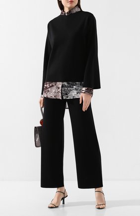 Женские шерстяные брюки MANSUR GAVRIEL черного цвета по цене 41050 руб., арт. WF19K015HN | Фото 2 Женские шерстяные брюки MANSUR GAVRIEL черного цвета, арт. WF19K015HN | Фото 2