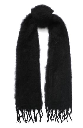 Мужские шерстяной шарф aurora BALMUIR черного цвета по цене 10400 руб., арт. AUR0RA KID M0HAIR SCARF | Фото 1 Мужские шерстяной шарф aurora BALMUIR черного цвета, арт. AUR0RA KID M0HAIR SCARF | Фото 1