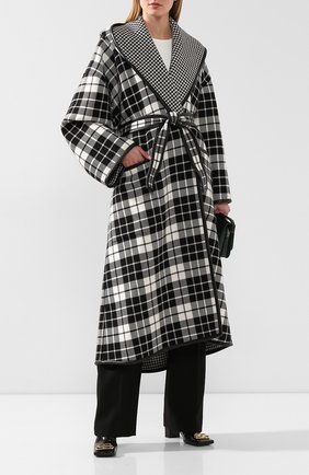 Женское пальто из смеси шерсти и кашемира BALENCIAGA черно-белого цвета по цене 276500 руб., арт. 602005/TGU13 | Фото 2 Женское пальто из смеси шерсти и кашемира BALENCIAGA черно-белого цвета, арт. 602005/TGU13 | Фото 2