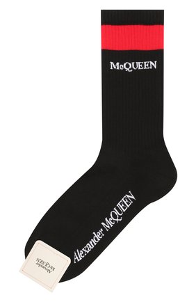 Женские хлопковые носки ALEXANDER MCQUEEN черного цвета по цене 5700 руб., арт. 604519/3B74Q | Фото 1 Женские хлопковые носки ALEXANDER MCQUEEN черного цвета, арт. 604519/3B74Q | Фото 1