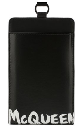 Кожаный чехол для iphone ALEXANDER MCQUEEN черного цвета, арт. 602153/1NT2B | Фото 1 (Женское Кросс-КТ: Кожа iPhone; Материал: Кожа, Натуральная кожа)