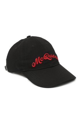 Мужской хлопковая бейсболка ALEXANDER MCQUEEN черного цвета по цене 27750 руб., арт. 576534/4105Q | Фото 1 Мужской хлопковая бейсболка ALEXANDER MCQUEEN черного цвета, арт. 576534/4105Q | Фото 1 (Материал: Текстиль, Хлопок)