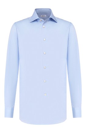 Мужская хлопковая сорочка KITON светло-голубого цвета по цене 58200 руб., арт. UCIH000340200C | Фото 1 Мужская хлопковая сорочка KITON светло-голубого цвета, арт. UCIH000340200C | Фото 1
