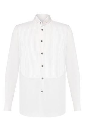 Мужская хлопковая сорочка KITON белого цвета по цене 86600 руб., арт. UCIH000340100C | Фото 1 Мужская хлопковая сорочка KITON белого цвета, арт. UCIH000340100C | Фото 1 (Материал внешний: Хлопок; Длина (для топов): Стандартные; Рукава: Длинные; Воротник: Бабочка; Случай: Вечерний; Манжеты: Под запонки; Принт: Однотонные; Рубашки М: Под запонки)