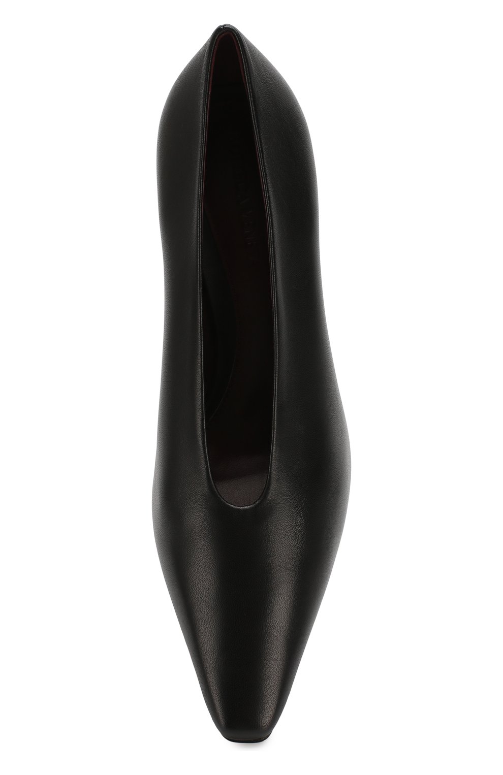 Женские кожаные туфли BOTTEGA VENETA черного цвета, арт. 608839/VBSD0 | Фото 5 (Каблук высота: Высокий, Средний; Материал внешний: Кожа; Материал внутренний: Натуральная кожа; Каблук тип: Устойчивый; Подошва: Плоская)
