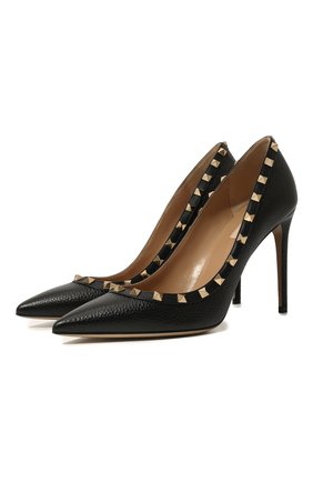 Женская кожаные туфли valentino garavani rockstud VALENTINO черного цвета по цене 47900 руб., арт. TW2S0057/VCE | Фото 1 Женская кожаные туфли valentino garavani rockstud VALENTINO черного цвета, арт. TW2S0057/VCE | Фото 1