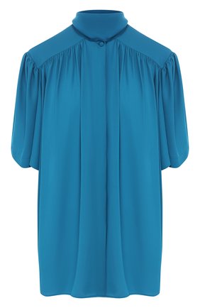 Женская блузка BALENCIAGA бирюзового цвета по цене 69950 руб., арт. 602571/TG008 | Фото 1 Женская блузка BALENCIAGA бирюзового цвета, арт. 602571/TG008 | Фото 1