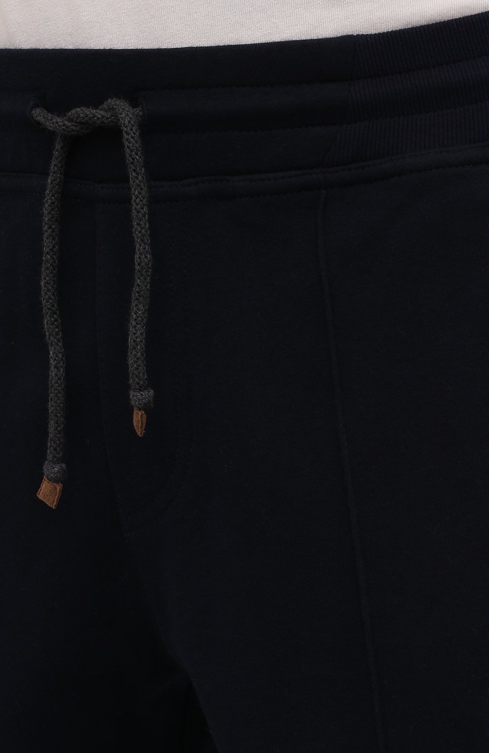 Мужские хлопковые брюки BRUNELLO CUCINELLI темно-синего цвета, арт. M0T313212G | Фото 5 (Длина (брюки, джинсы): Стандартные; Случай: Повседневный; Региональные ограничения белый список (Axapta Mercury): RU; Материал внешний: Хлопок)