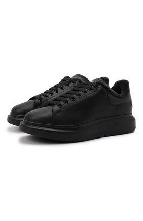 Мужские кожаные кеды ALEXANDER MCQUEEN черного цвета по цене 59450 руб., арт. 604228/WHVJX | Фото 1 Мужские кожаные кеды ALEXANDER MCQUEEN черного цвета, арт. 604228/WHVJX | Фото 1