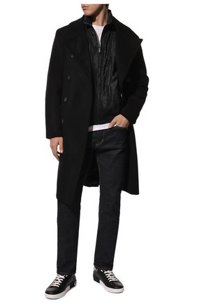 Мужские кожаные кеды portofino DOLCE & GABBANA черного цвета по цене 43200 руб., арт. CS1760/AH527 | Фото 2 Мужские кожаные кеды portofino DOLCE & GABBANA черного цвета, арт. CS1760/AH527 | Фото 2