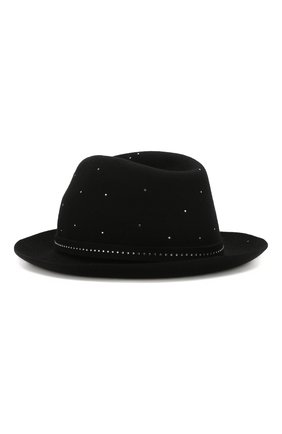 Женская фетровая шляпа GIORGIO ARMANI черного цвета по цене 94500 руб., арт. 797391/9A597 | Фото 2 Женская фетровая шляпа GIORGIO ARMANI черного цвета, арт. 797391/9A597 | Фото 2