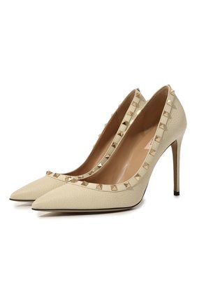 Женская кожаные туфли valentino garavani rockstud VALENTINO белого цвета по цене 52700 руб., арт. TW2S0057/VCE | Фото 1 Женская кожаные туфли valentino garavani rockstud VALENTINO белого цвета, арт. TW2S0057/VCE | Фото 1