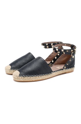 Кожаные эспадрильи Valentino Garavani Rockstud Double | Фото №1 Кожаные эспадрильи Valentino Garavani Rockstud Double | Фото №1