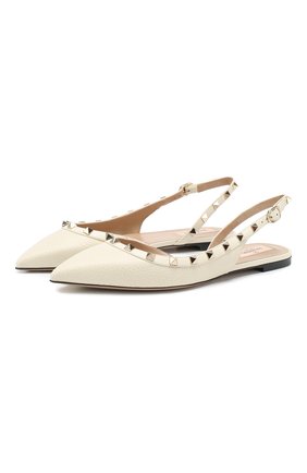 Кожаные балетки Valentino Garavani Rockstud | Фото №1 Кожаные балетки Valentino Garavani Rockstud | Фото №1