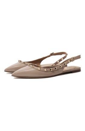 Кожаные балетки Valentino Garavani Rockstud | Фото №1 Кожаные балетки Valentino Garavani Rockstud | Фото №1