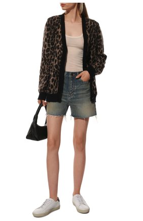 Женские джинсовые шорты SAINT LAURENT синего цвета по цене 39800 руб., арт. 611755/Y564V | Фото 2 Женские джинсовые шорты SAINT LAURENT синего цвета, арт. 611755/Y564V | Фото 2