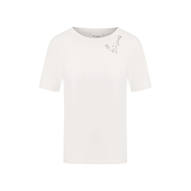 Хлопковая футболка Yves Saint Laurent 10659802