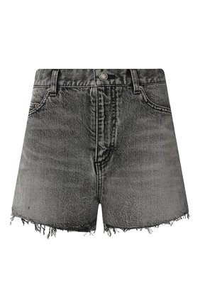 Женские шорты SAINT LAURENT темно-серого цвета по цене 43350 руб., арт. 597005/Y8990 | Фото 1 Женские шорты SAINT LAURENT темно-серого цвета, арт. 597005/Y8990 | Фото 1
