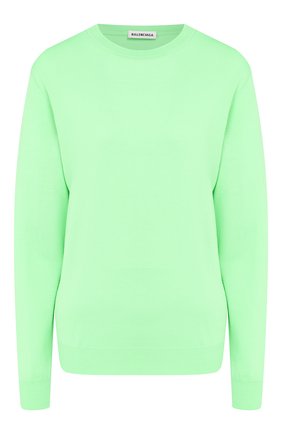 Женский шерстяной пуловер BALENCIAGA зеленого цвета по цене 47150 руб., арт. 583093/T1439 | Фото 1 Женский шерстяной пуловер BALENCIAGA зеленого цвета, арт. 583093/T1439 | Фото 1