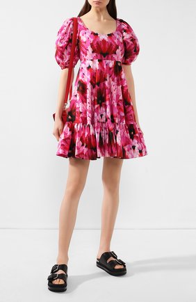 Женское хлопковое платье ALEXANDER MCQUEEN розового цвета по цене 112000 руб., арт. 610403/QCABB | Фото 2 Женское хлопковое платье ALEXANDER MCQUEEN розового цвета, арт. 610403/QCABB | Фото 2
